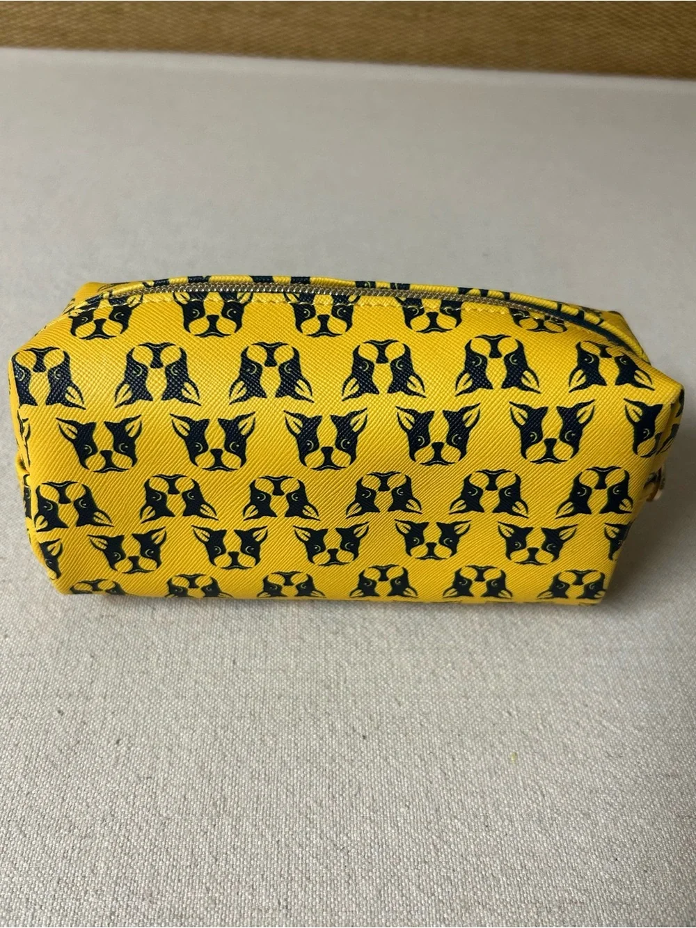 Dabney Lee Cosmetic Bag Yellow Black French Bulldog/Boston Terrier